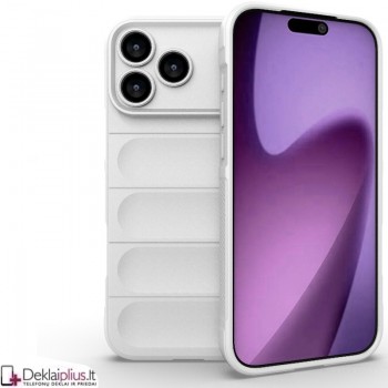 Magic Shield guminis dėklas su kameros apsauga - baltas (Apple Iphone 17 Pro Max/18 Pro Max) Magic Shield guminis dėklas su kameros apsauga - baltas (Apple Iphone 17 Pro Max/18 Pro Max)